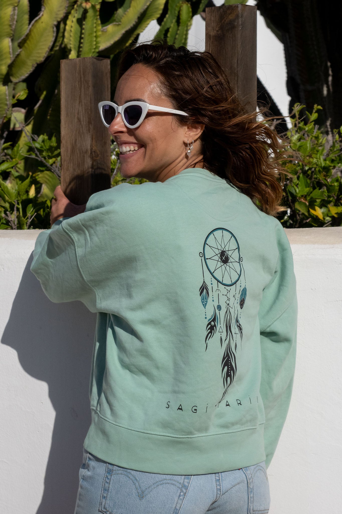 SUDADERA MAIA SAGITARIO – sin capucha oversize ecológica de mujer