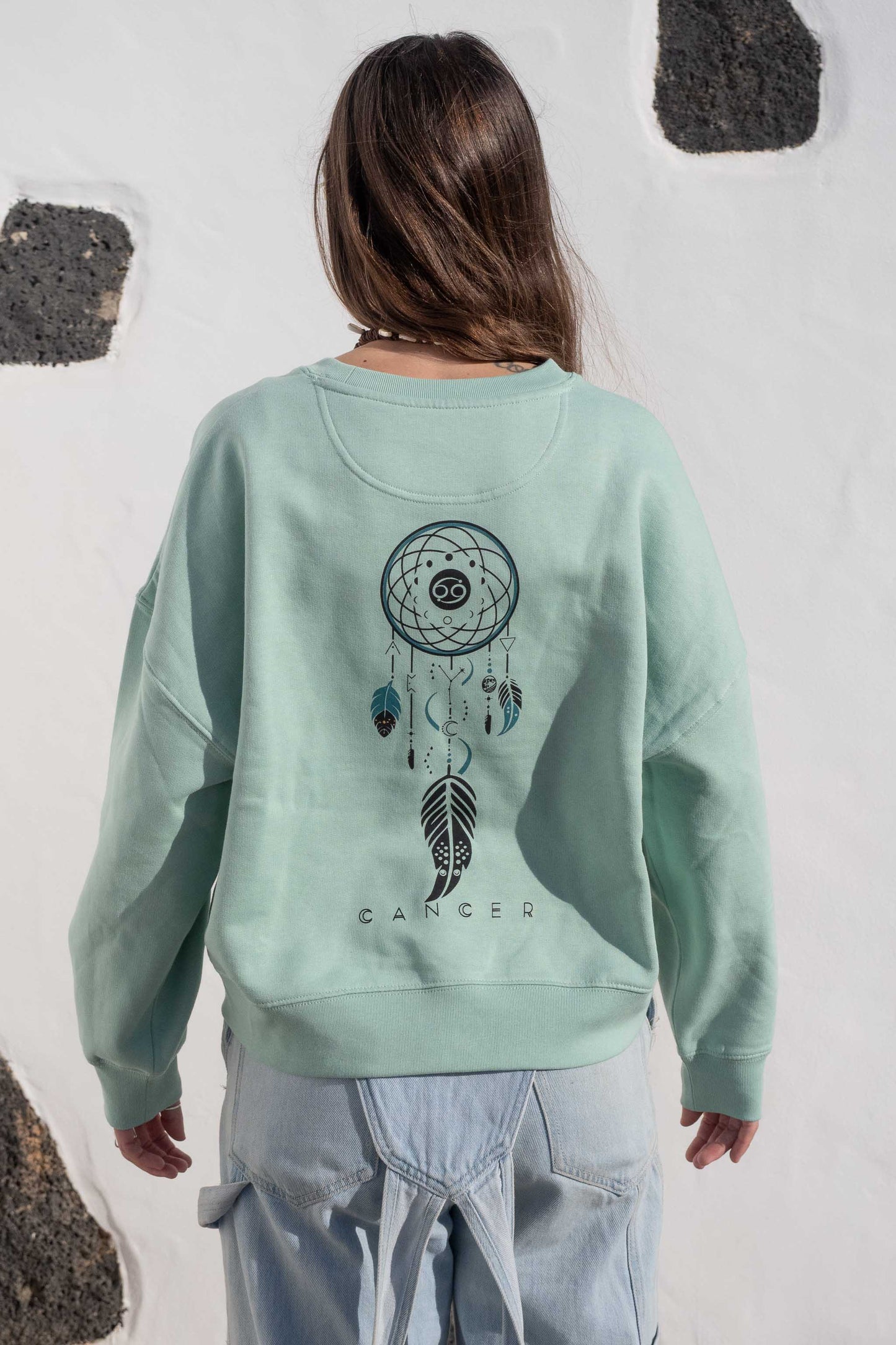 SUDADERA MAIA CANCER – sin capucha oversize ecológica de mujer