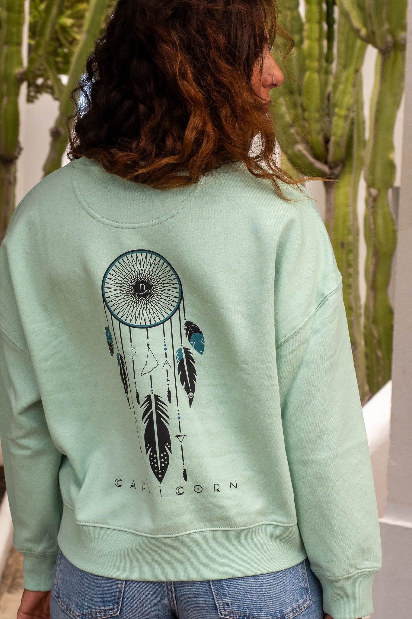 SUDADERA MAIA CAPRICORNIO – sin capucha oversize ecológica de mujer