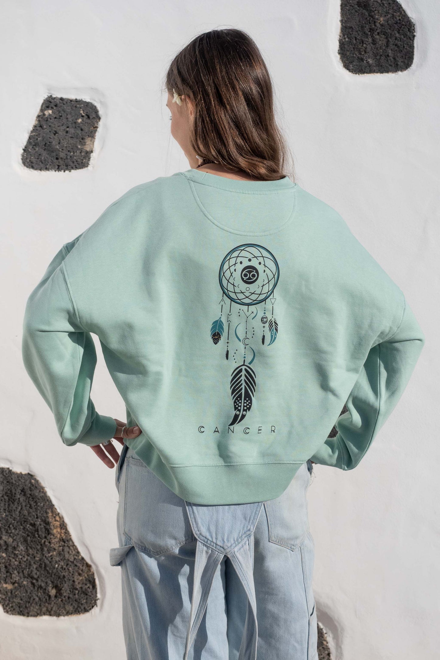 SUDADERA MAIA CANCER – sin capucha oversize ecológica de mujer