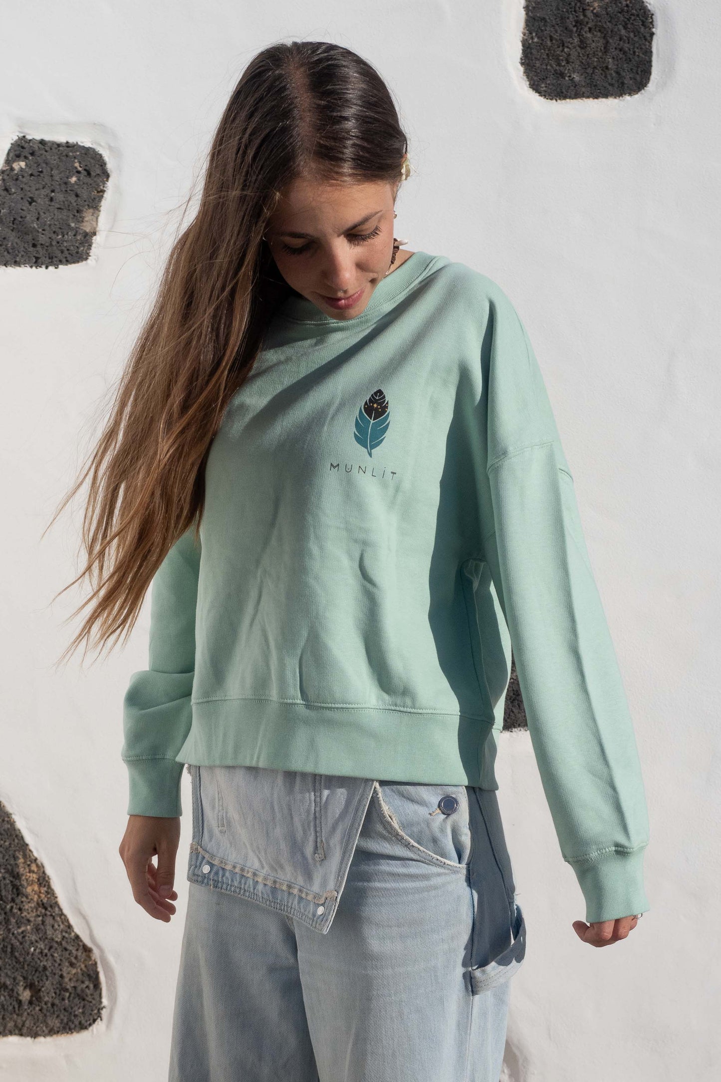 SUDADERA MAIA CANCER – sin capucha oversize ecológica de mujer