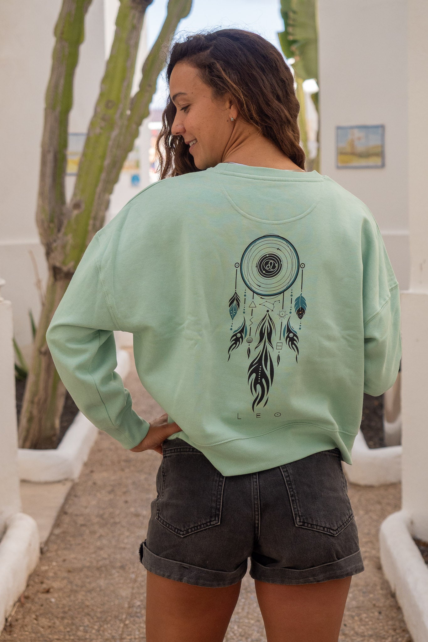 SUDADERA MAIA LEO – sin capucha oversize ecológica de mujer