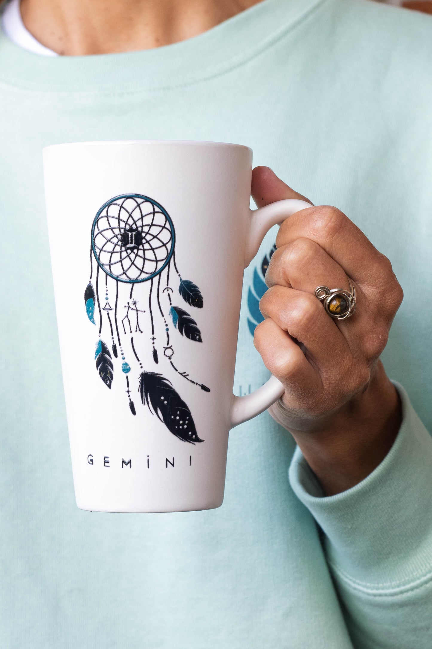 taza mug ceramica atrapasueños zodiaco GEMINIS
