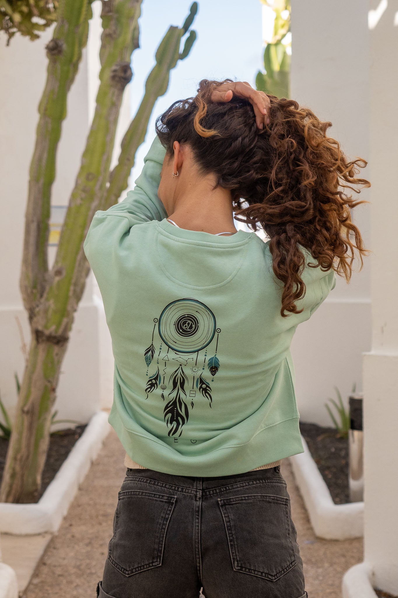 SUDADERA MAIA LEO – sin capucha oversize ecológica de mujer