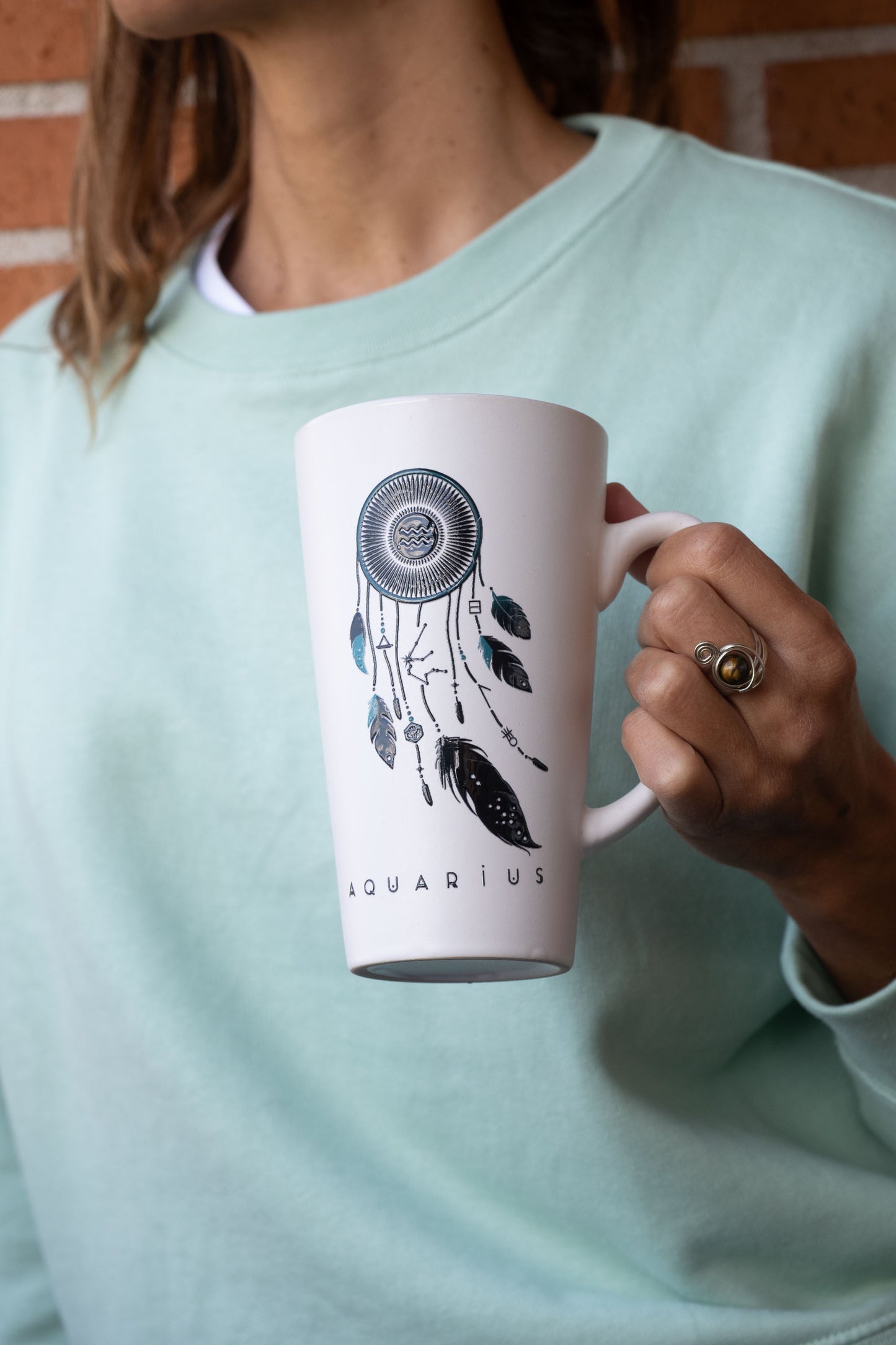 TAZA NOVA ACUARIO – Mug de cerámica estilo slim