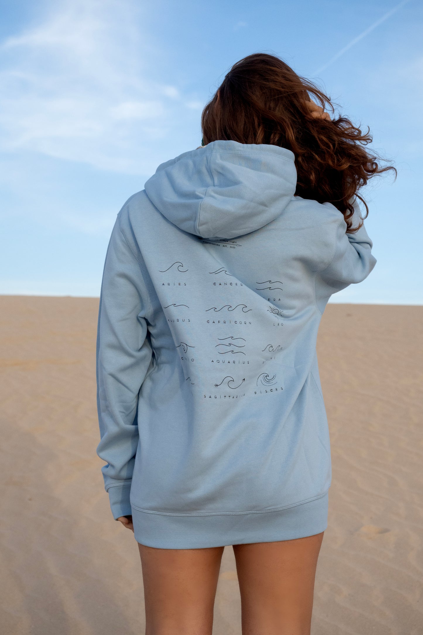 Sudadera ZENITH Waves · unisex y ecológica con capucha