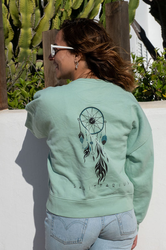 SUDADERA MAIA SAGITARIO – sin capucha oversize ecológica de mujer