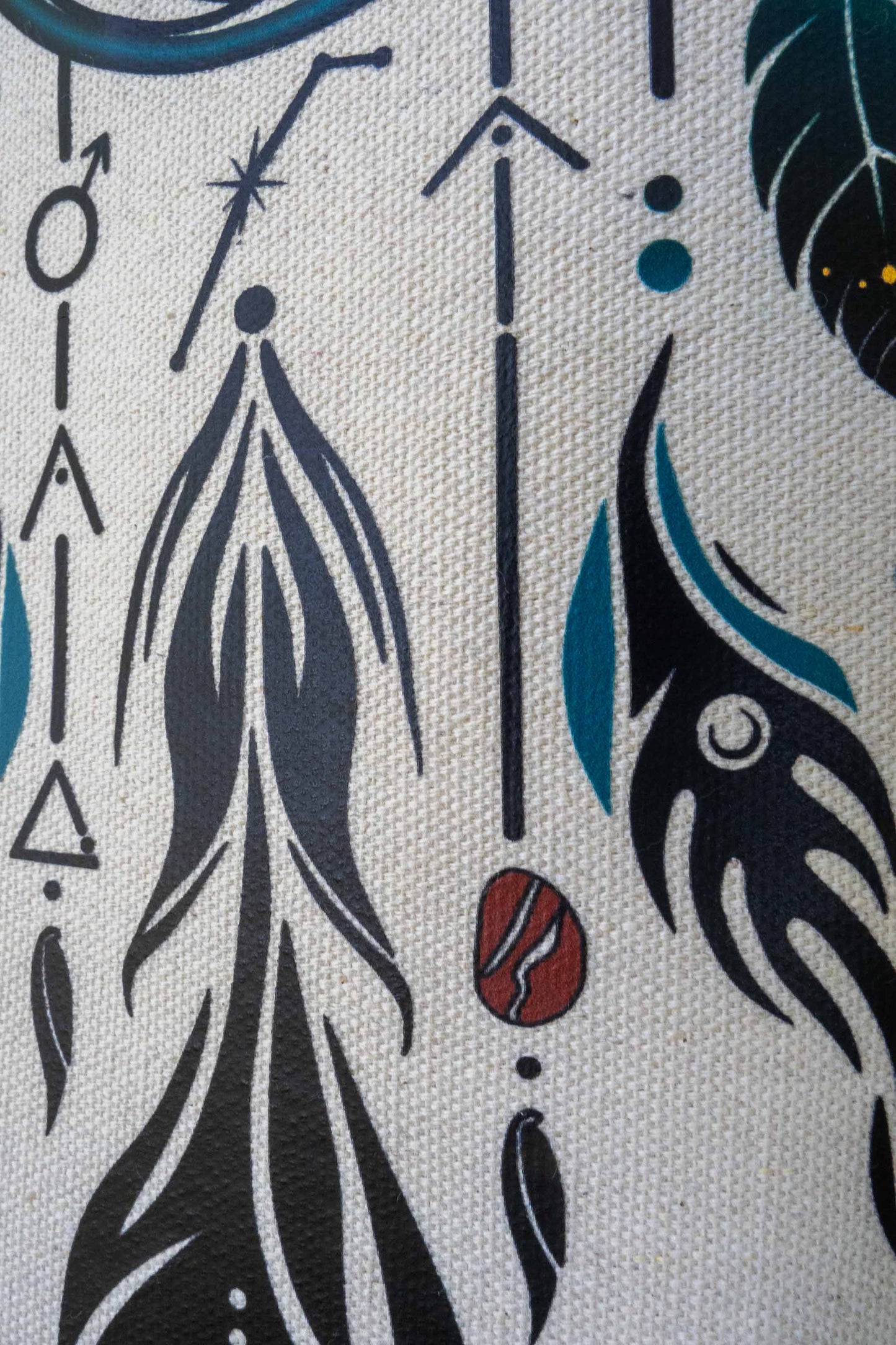 TOTE BAG VIBE ARIES – Bolsa de algodón orgánico con atrapasueños del zodíaco