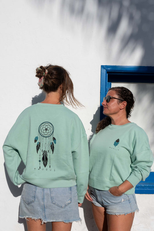 SUDADERA MAIA TAURO – sin capucha oversize ecológica de mujer