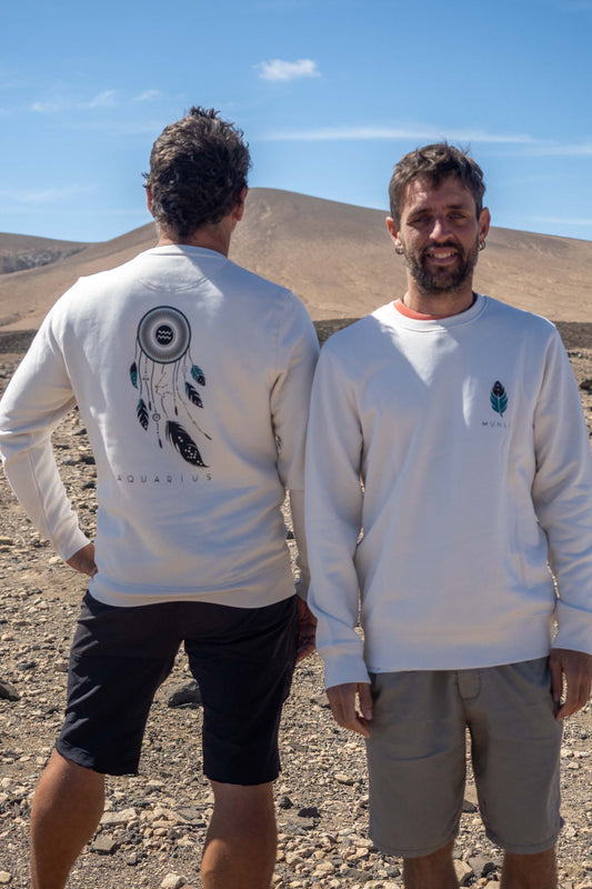 SUDADERA ORION ACUARIO – Sudadera ecológica unisex de corte largo