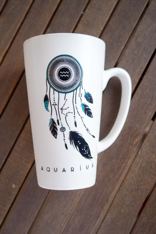 taza mug ceramica atrapasueños zodiaco ACUARIO