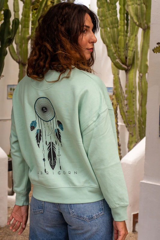 SUDADERA MAIA CAPRICORNIO – sin capucha oversize ecológica de mujer