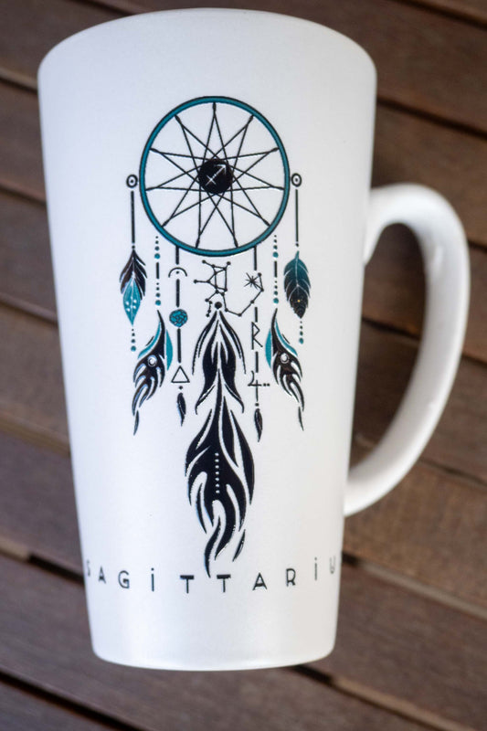 taza mug ceramica atrapasueños zodiaco SAGITARIO