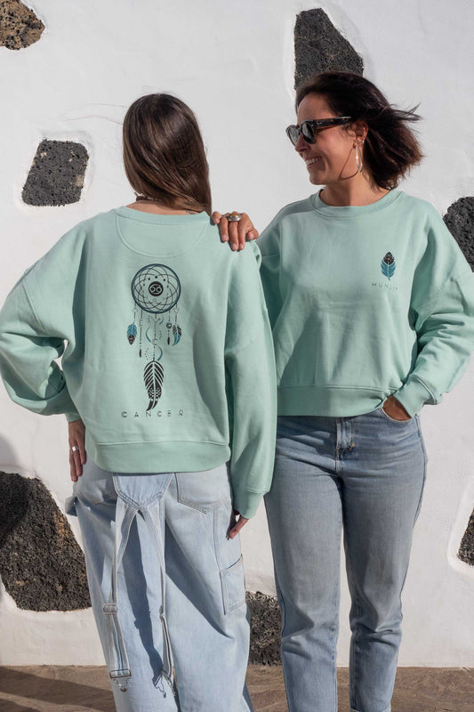 SUDADERA MAIA CANCER – sin capucha oversize ecológica de mujer