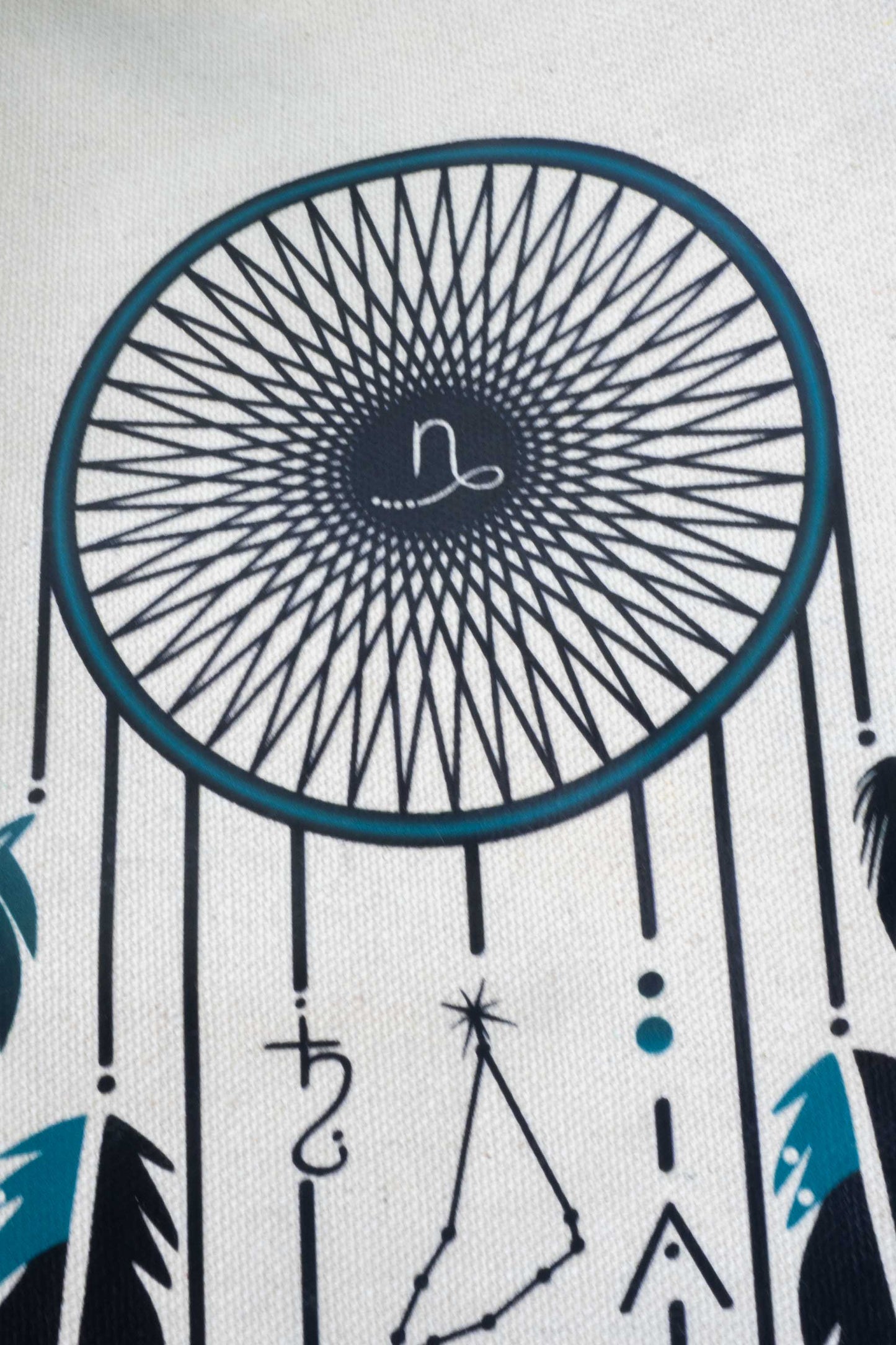 TOTE BAG VIBE CAPRICORNIO – Bolsa de algodón orgánico con atrapasueños del zodíaco