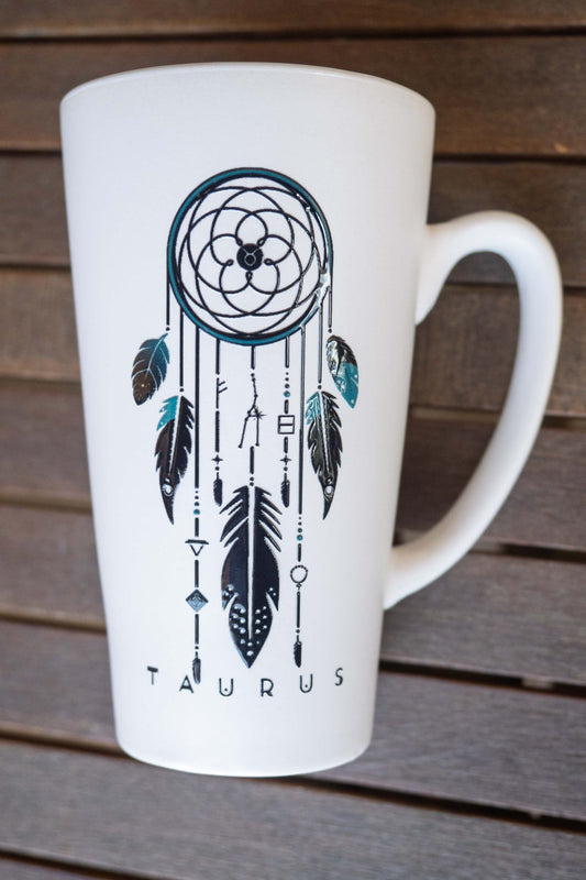TAZA CERAMICA ATRAPASUEÑOS ZODIACO TAURO
