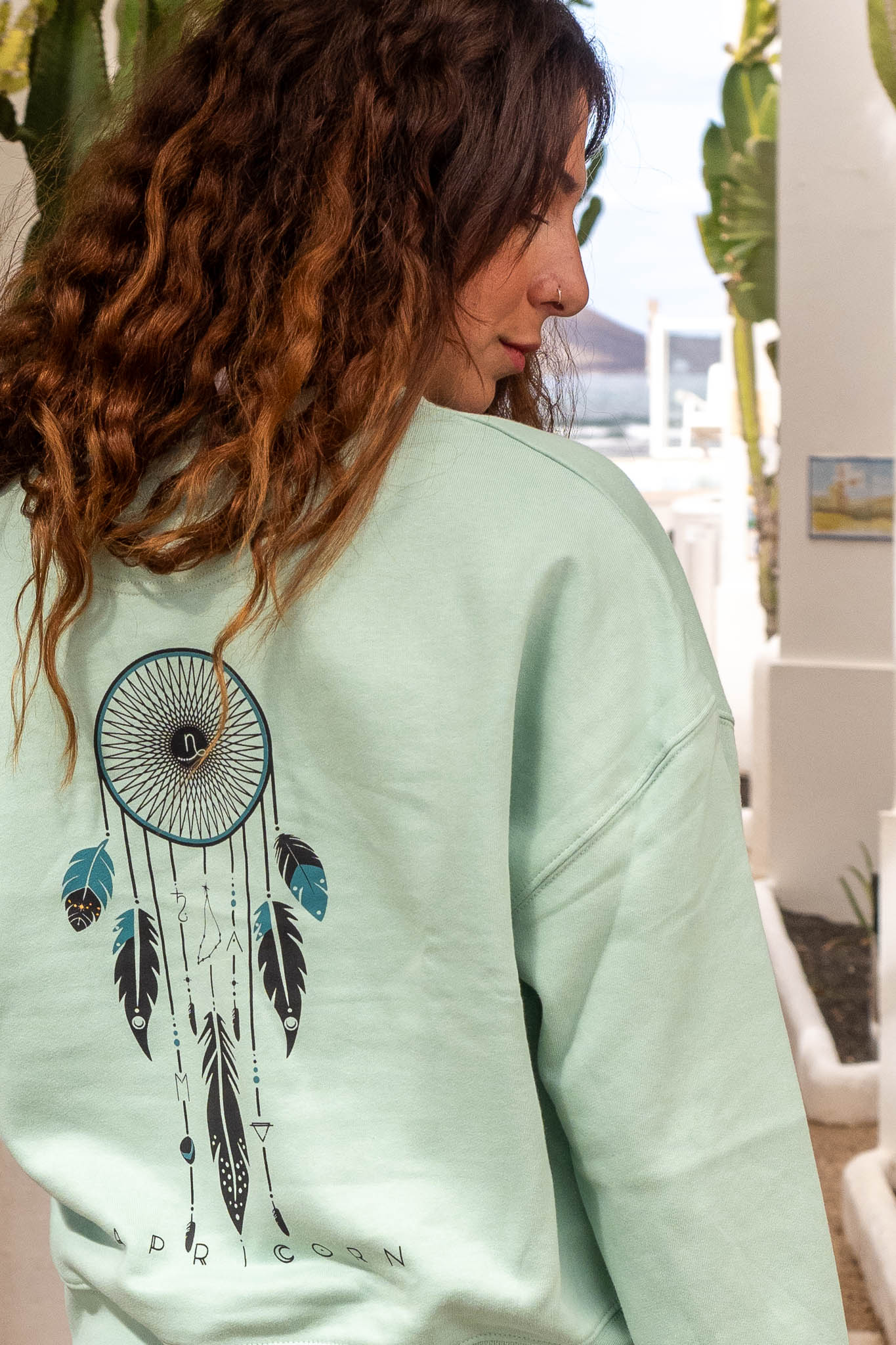 SUDADERA MAIA CAPRICORNIO – sin capucha oversize ecológica de mujer