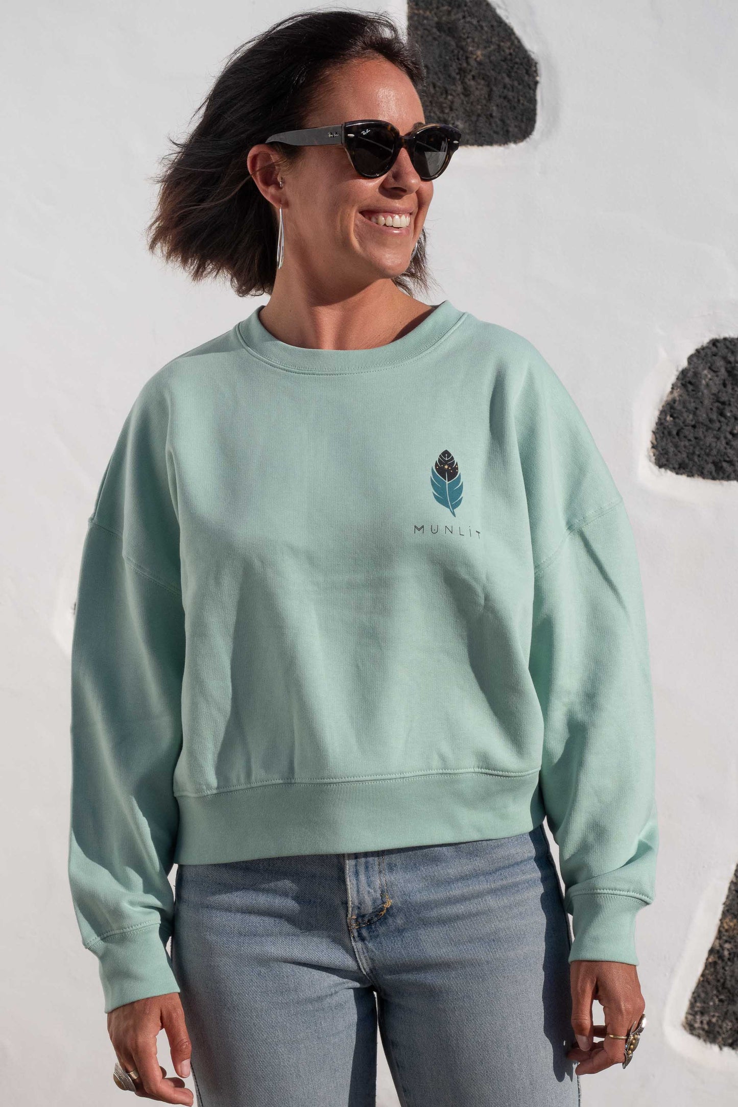 SUDADERA MAIA LIBRA – sin capucha oversize ecológica de mujer