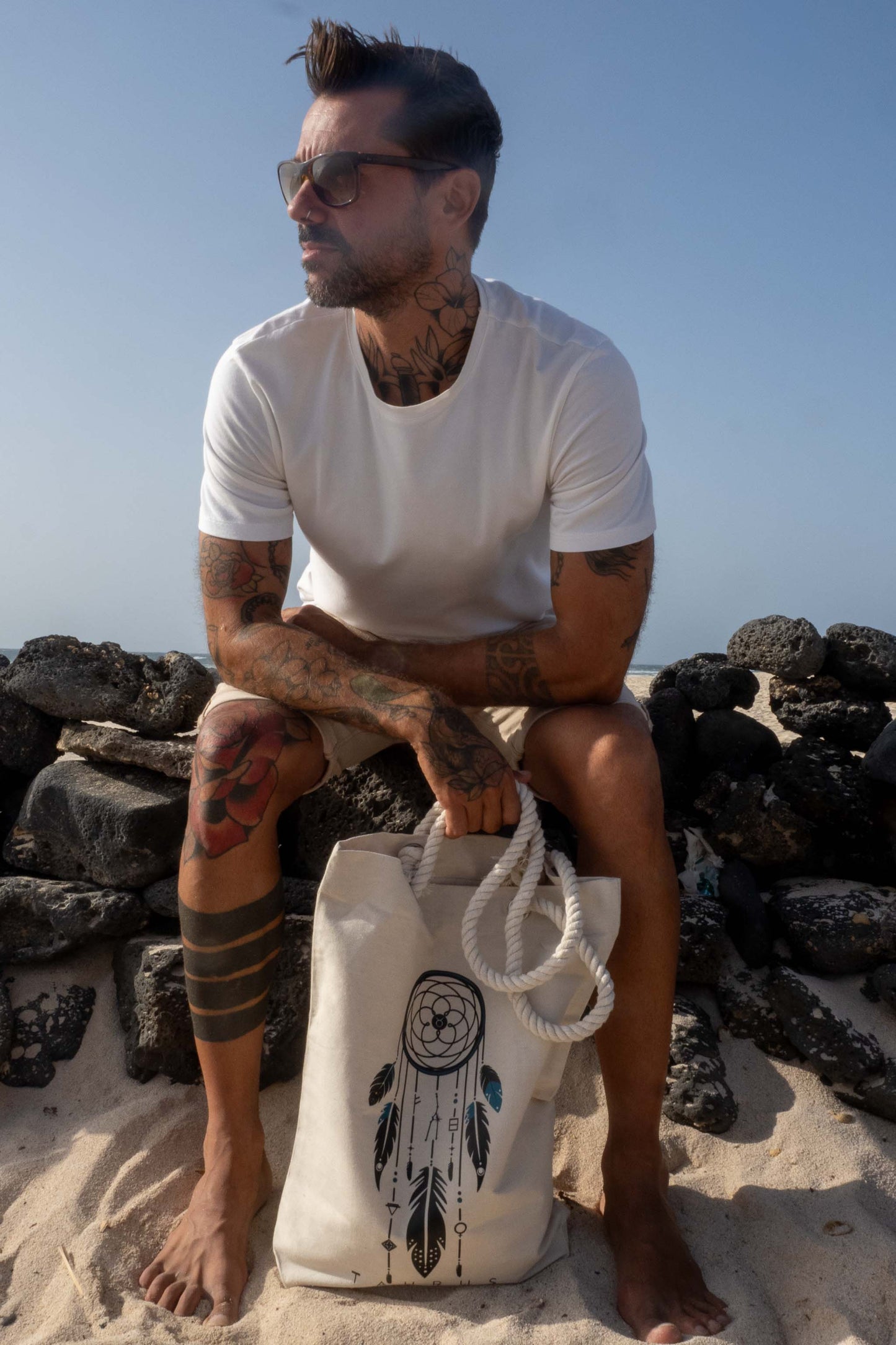 TOTE BAG VIBE TAURO – Bolsa de algodón orgánico con atrapasueños del zodíaco