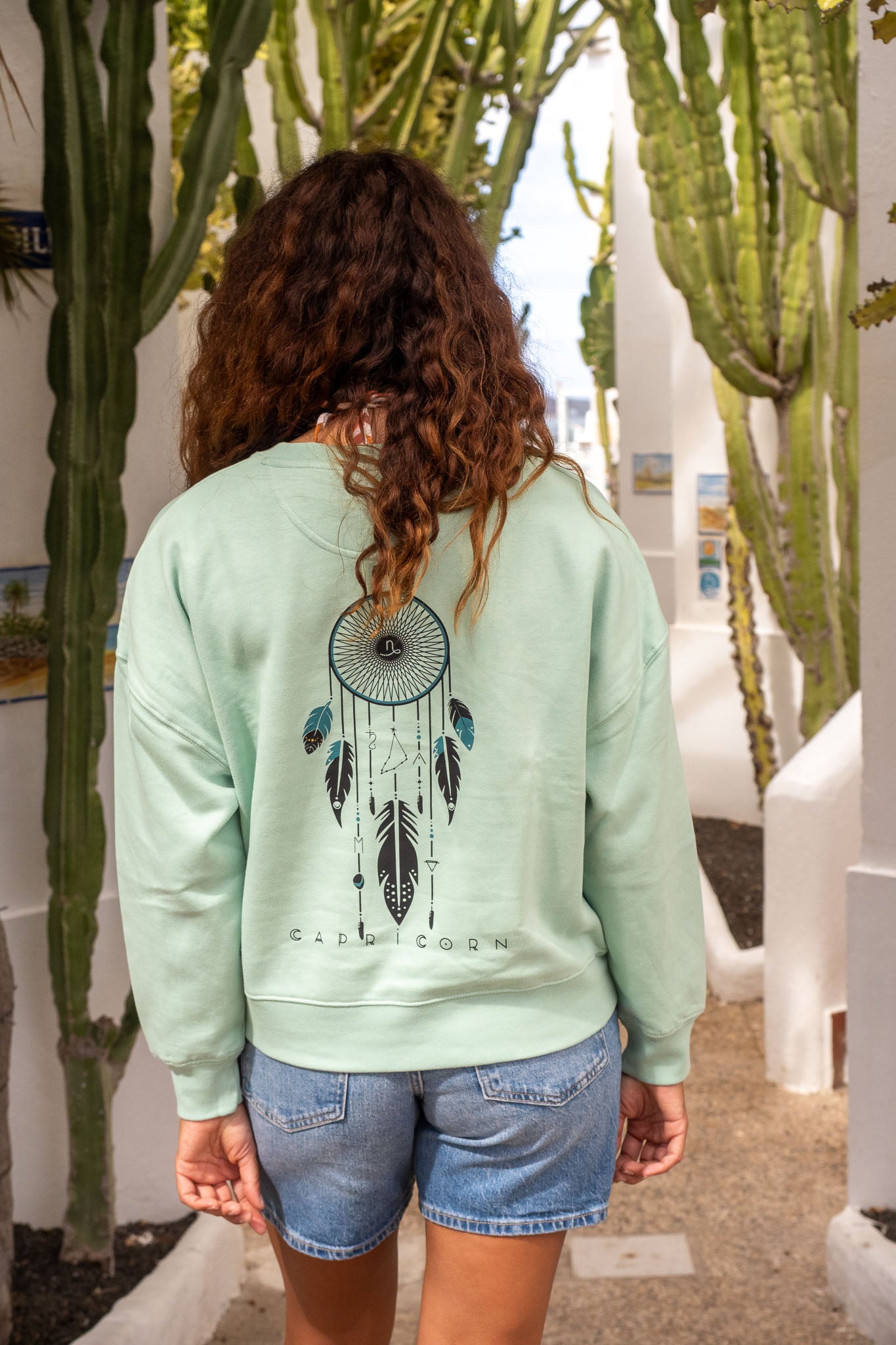 SUDADERA MAIA CAPRICORNIO – sin capucha oversize ecológica de mujer