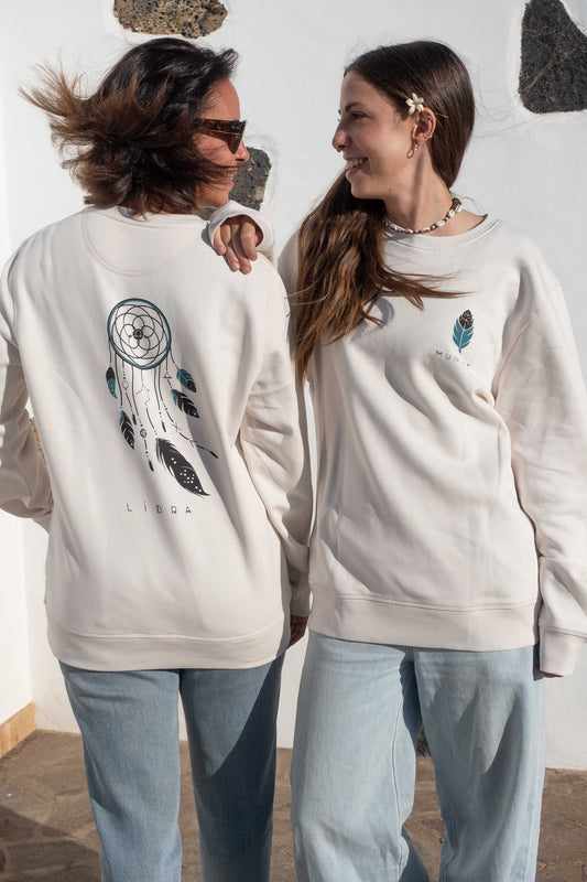 SUDADERA ORION LIBRA – Sudadera ecológica unisex de corte largo