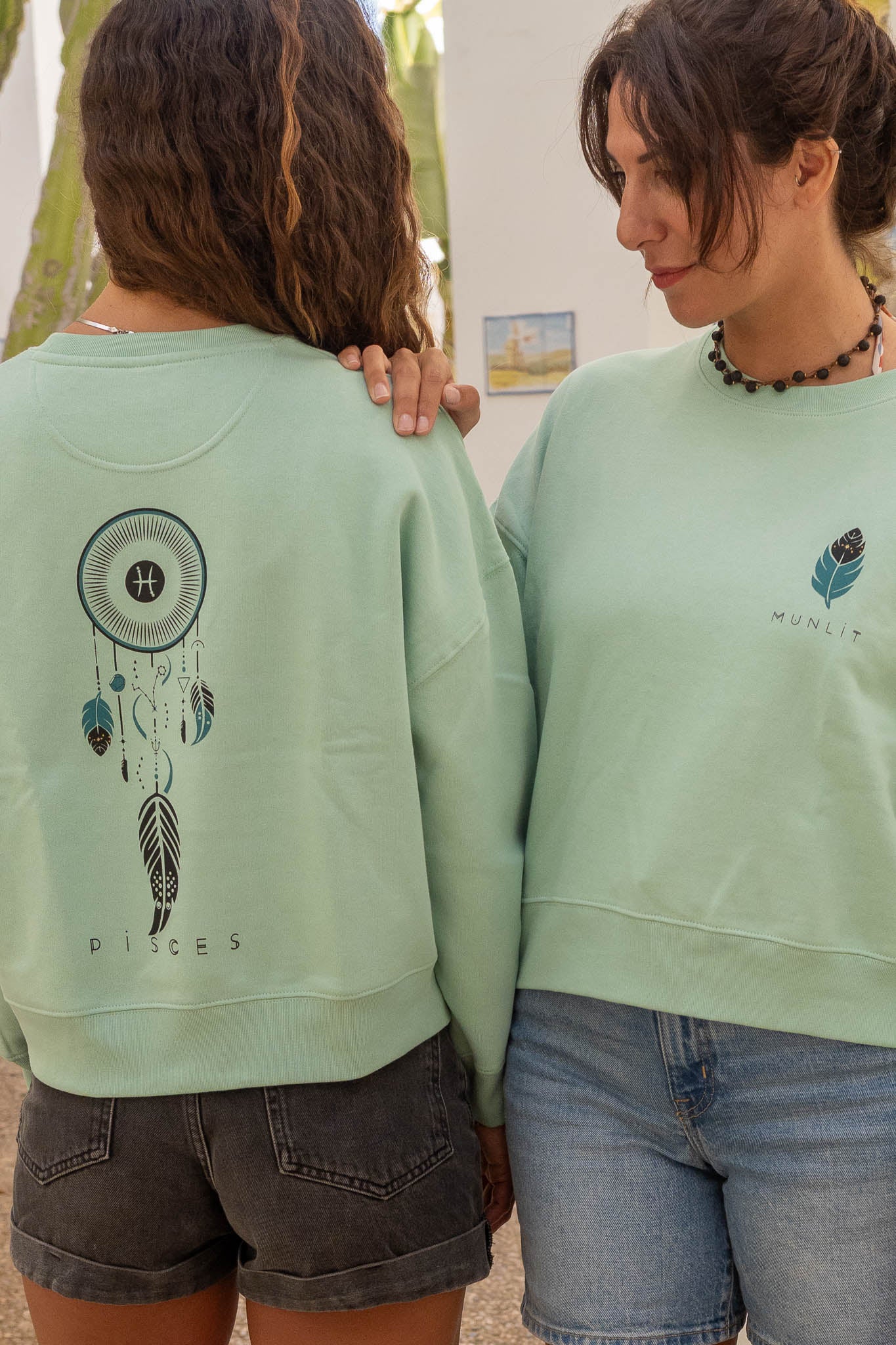 SUDADERA MAIA PISCIS – sin capucha oversize ecológica de mujer