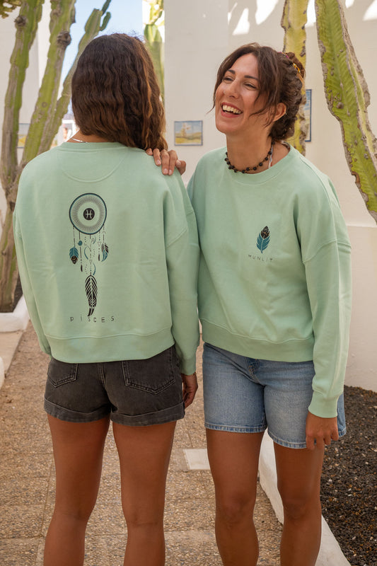 SUDADERA MAIA PISCIS – sin capucha oversize ecológica de mujer
