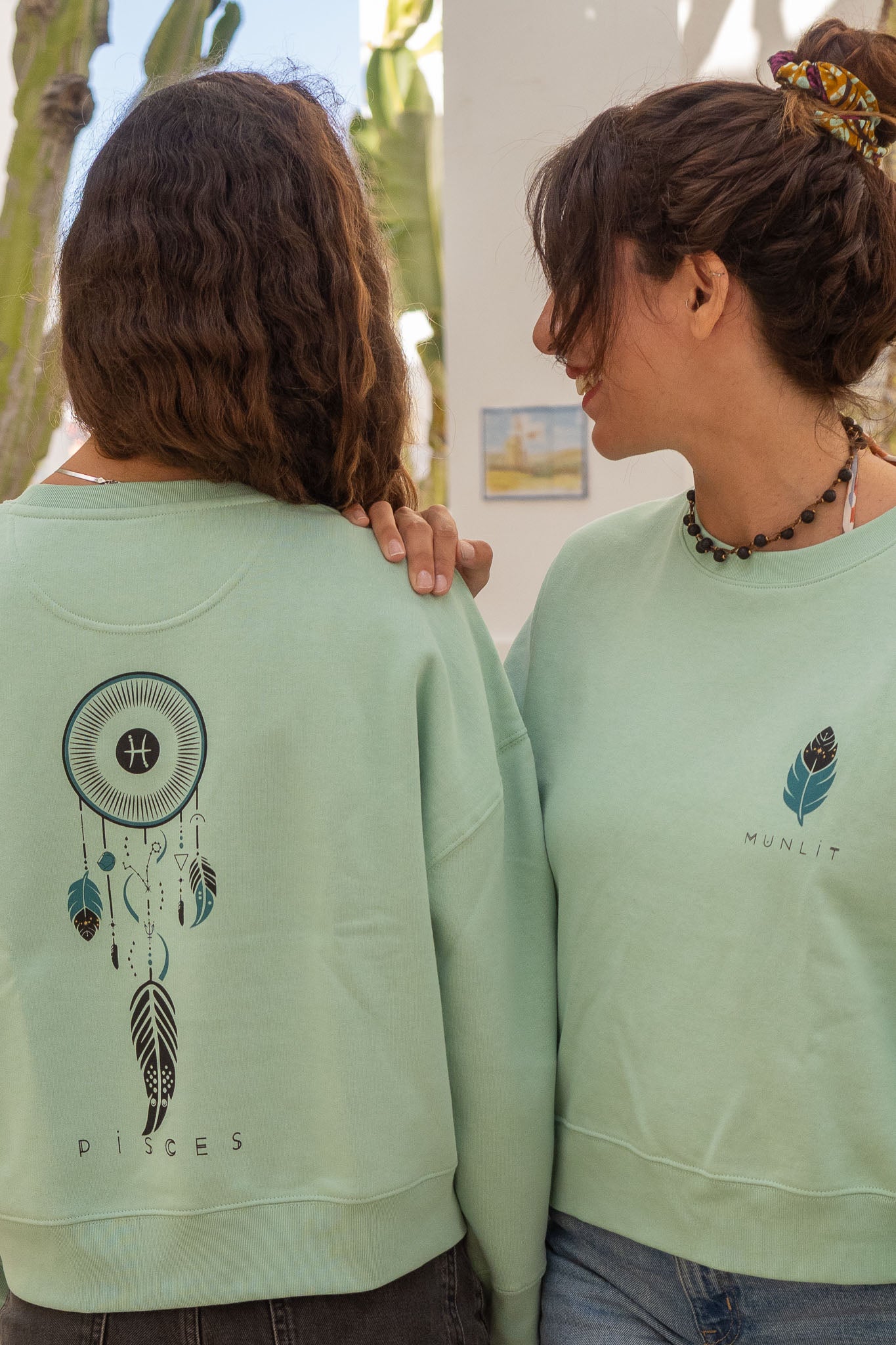 SUDADERA MAIA PISCIS – sin capucha oversize ecológica de mujer