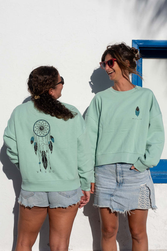 SUDADERA MAIA VIRGO – sin capucha oversize ecológica de mujer