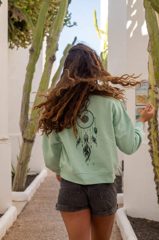 SUDADERA MAIA LEO – sin capucha oversize ecológica de mujer