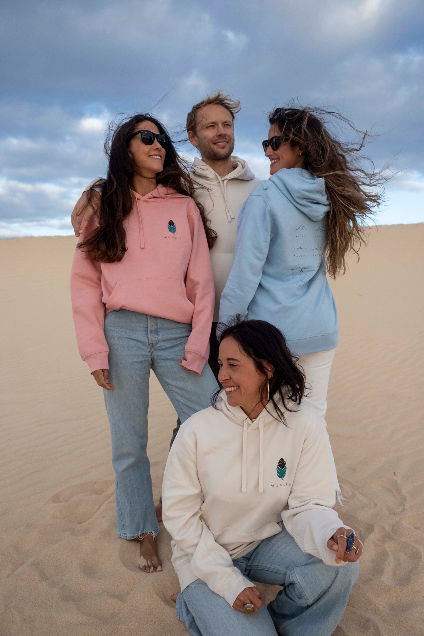 Sudadera ZENITH Waves · unisex y ecológica con capucha