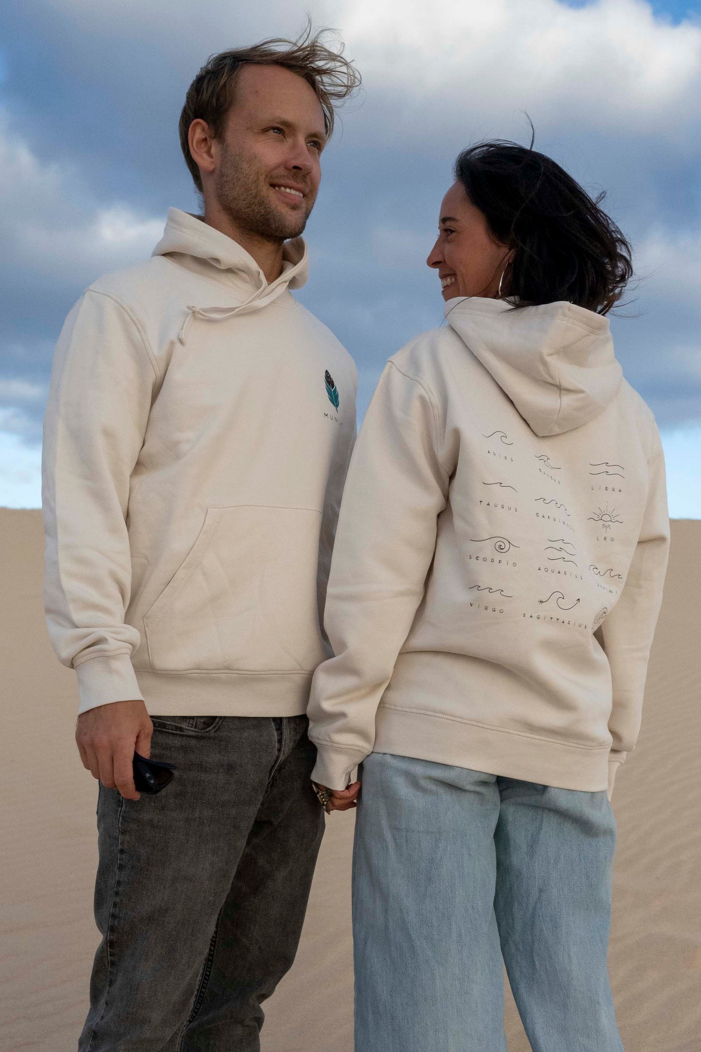 Sudadera ZENITH Waves · unisex y ecológica con capucha