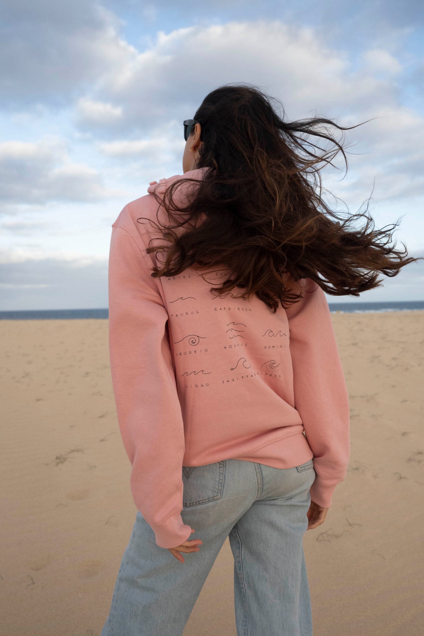 Sudadera ZENITH Waves · unisex y ecológica con capucha