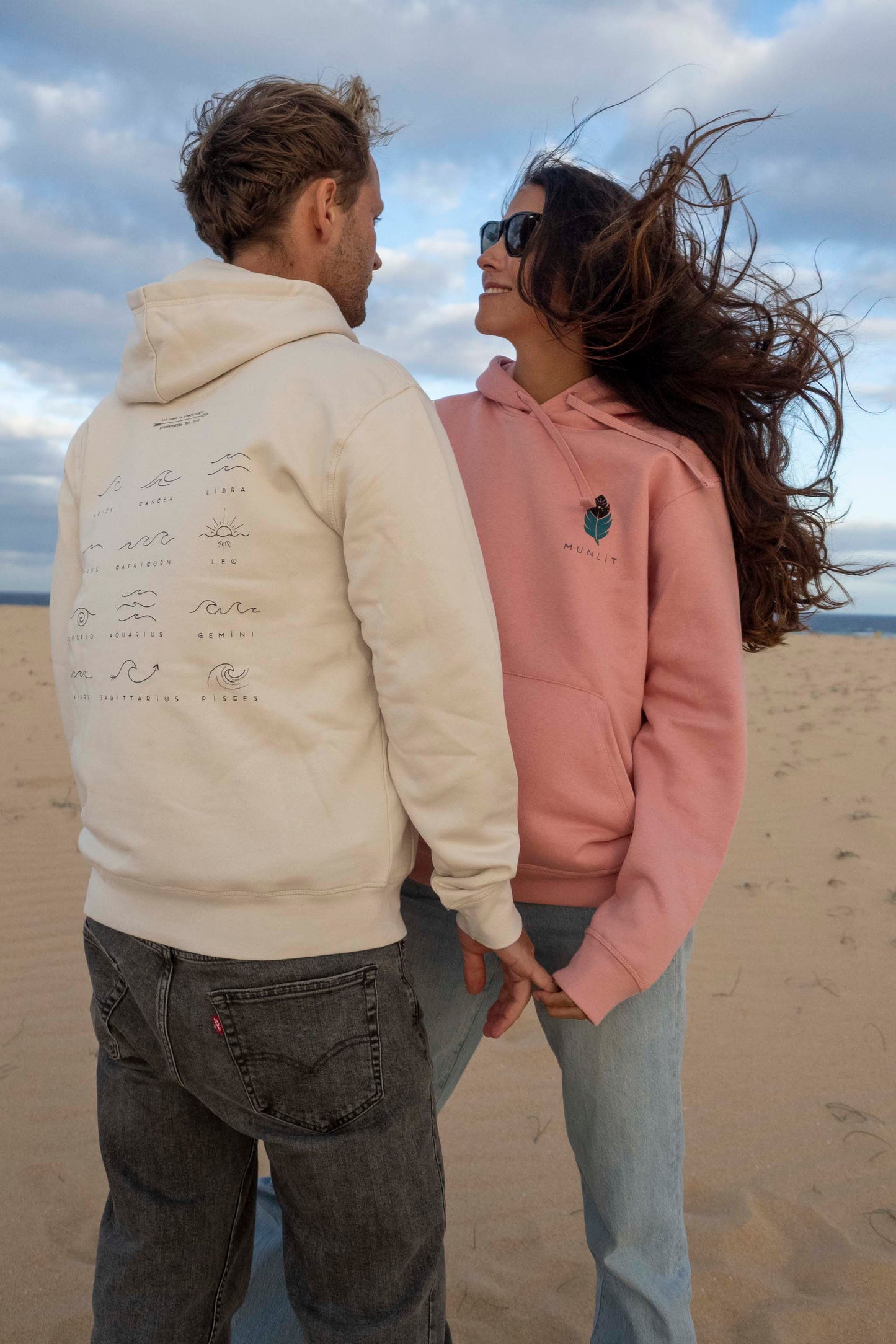 Sudadera ZENITH Waves · unisex y ecológica con capucha