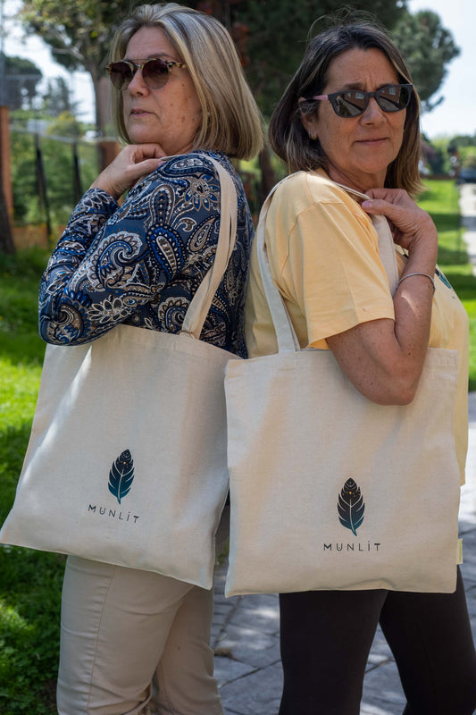 TOTE BAG KOSMOS PLUMA - bolsa de tela sencilla Munlit